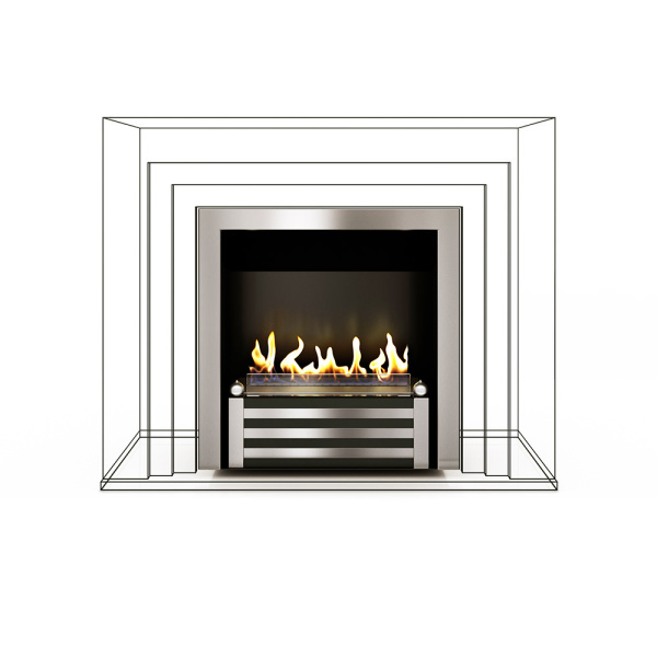 Биокамин в мраморном портале Firezo Di marca