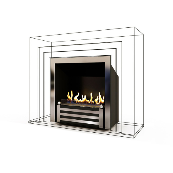 Биокамин в мраморном портале Firezo Di marca